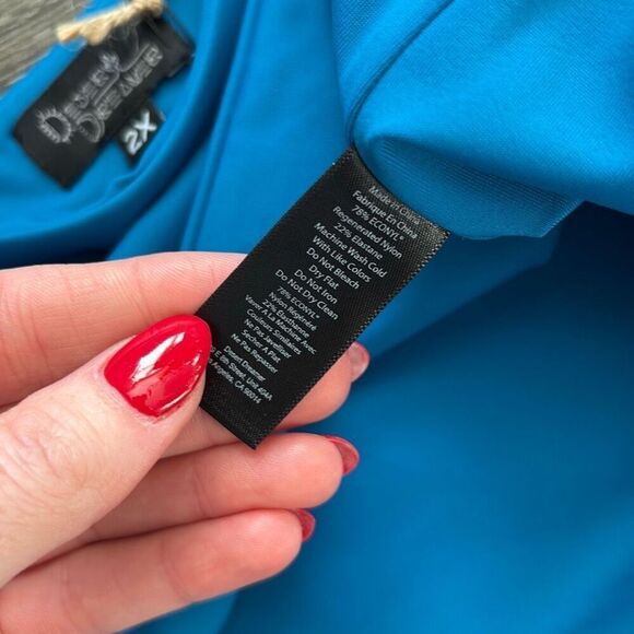 🐿️ NWT Urban Outfitters Desert Dreamer Teal Blue Bikini Top Size 2X - Picture 3 of 4